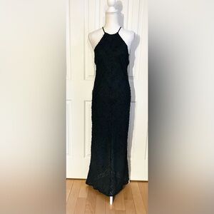 NWT ZARA Sleeveless Textured Maxi Dress, Dark Green, Size Medium